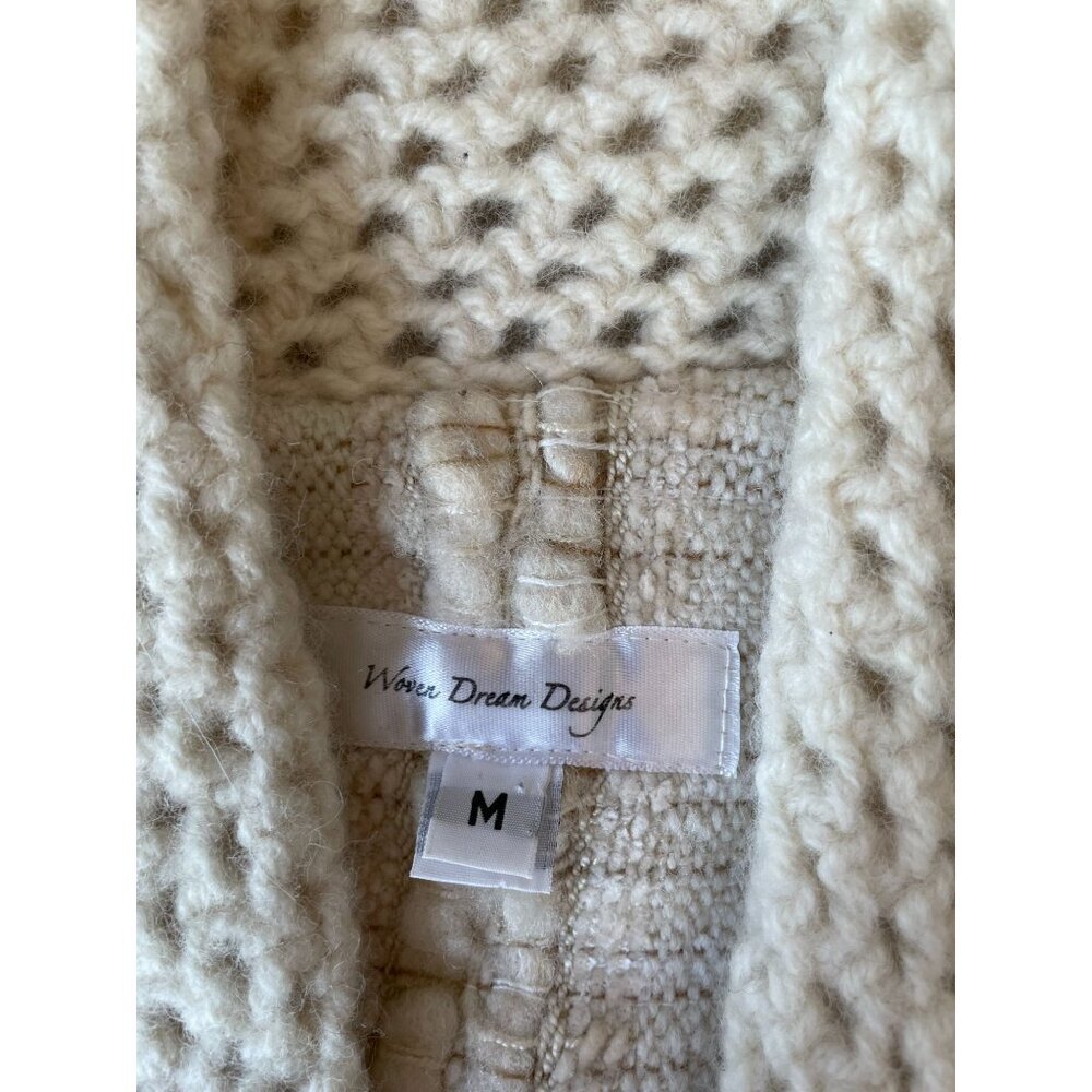 Vtg Anthropologie Womens Textured Jacket Open Shawl Collar Y2K Size M Academia - Picture 9 of 9